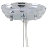 Silver Lantern Metal Chandelier With Silver Shades - Homeroots