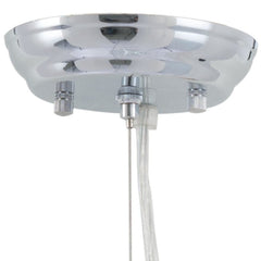 Silver Lantern Metal Chandelier With Silver Shades - Homeroots