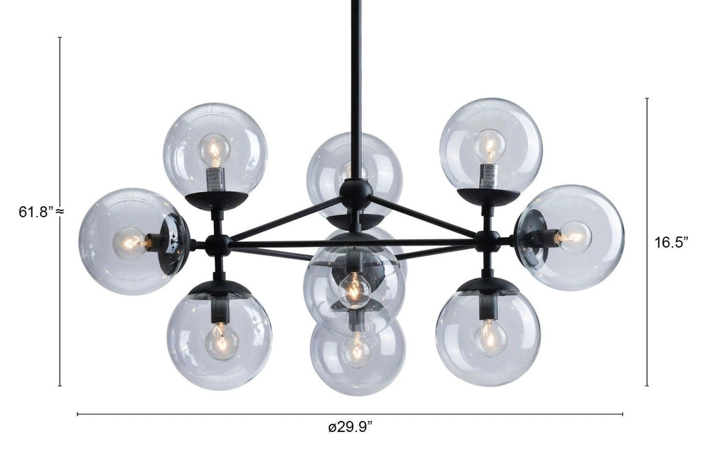 Abundant Ceiling Lamp Black - Homeroots