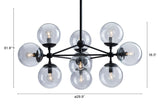 Abundant Ceiling Lamp Black - Homeroots