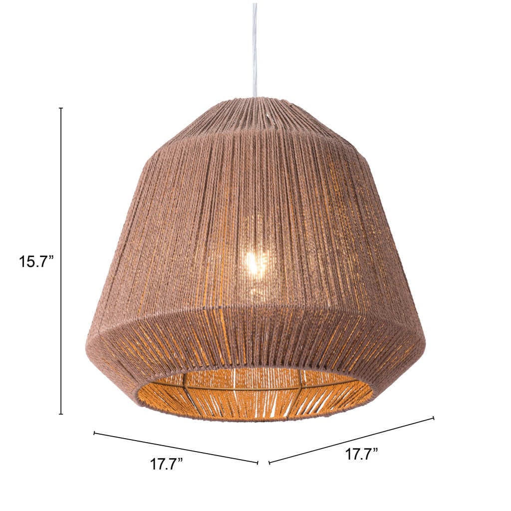 Brush Natural Ceiling Lamp - Homeroots