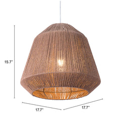 Brush Natural Ceiling Lamp - Homeroots