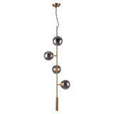 Gold Shaded Four Light Metal Dimmable Ceiling Light With Clear Shades - Homeroots - Flyclothing LLC
