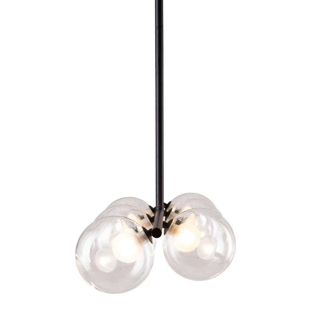 Black Kitchen Island Six Light Metal Ceiling Light - Homeroots - Flyclothing LLC