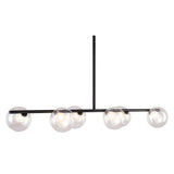 Black Kitchen Island Six Light Metal Ceiling Light - Homeroots - Flyclothing LLC