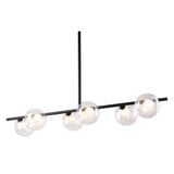 Black Kitchen Island Six Light Metal Ceiling Light - Homeroots - Flyclothing LLC
