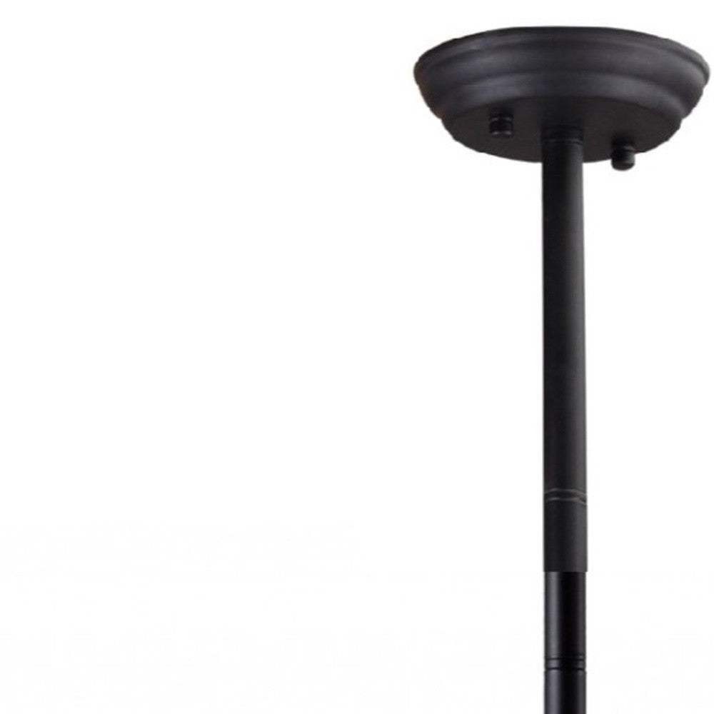Black Kitchen Island Six Light Metal Ceiling Light - Homeroots - Flyclothing LLC