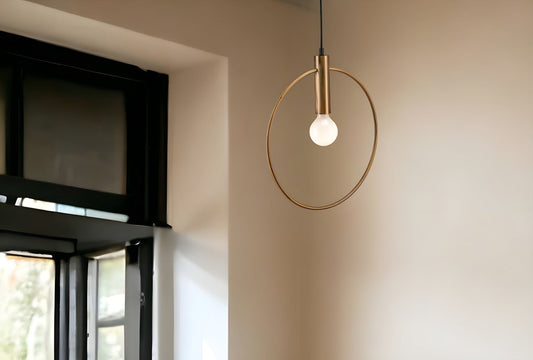 Gold Ring Ceiling Lamp - Homeroots
