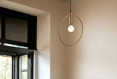 Gold Ring Ceiling Lamp - Homeroots