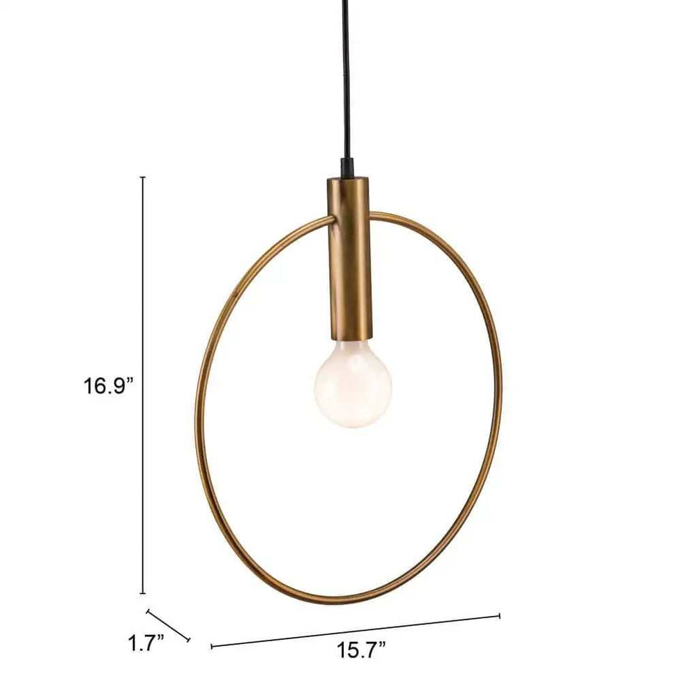Gold Ring Ceiling Lamp - Homeroots - Flyclothing LLC