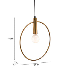 Gold Ring Ceiling Lamp - Homeroots