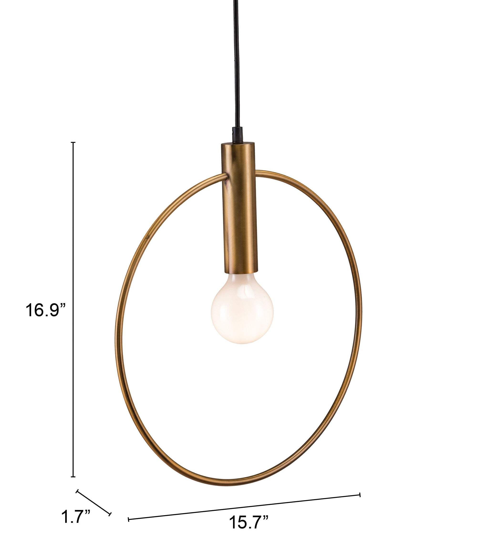 Gold Ring Ceiling Lamp - Homeroots - Flyclothing LLC