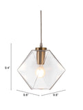 Gold Lantern Plastic Dimmable Ceiling Light With Clear Shades - Homeroots