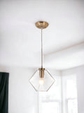 Gold Lantern Plastic Dimmable Ceiling Light With Clear Shades - Homeroots