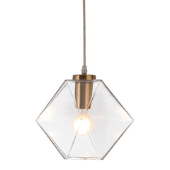 Gold Lantern Plastic Dimmable Ceiling Light With Clear Shades - Homeroots