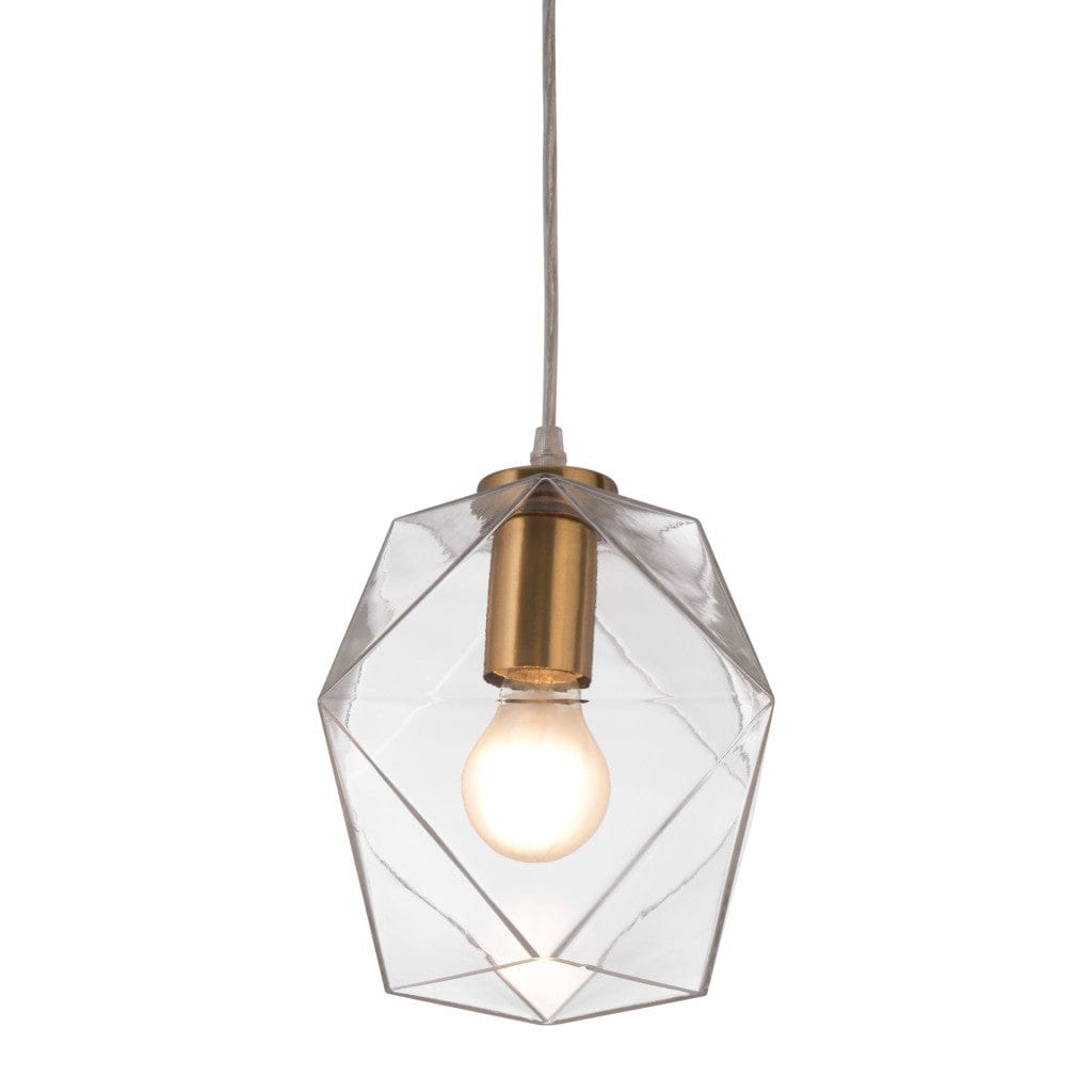 Gold Lantern Plastic Dimmable Ceiling Light With Clear Shades - Homeroots