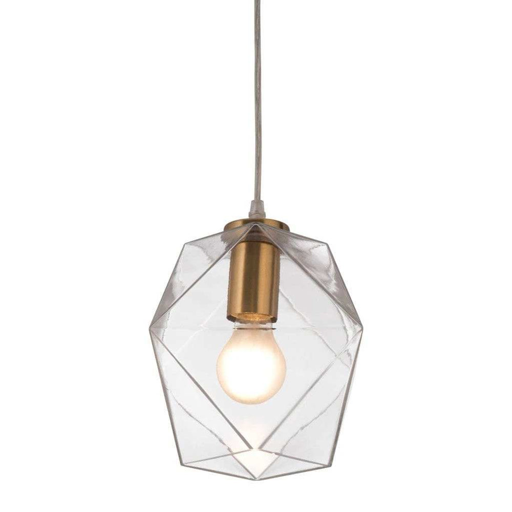 Gold Lantern Plastic Dimmable Ceiling Light With Clear Shades - Homeroots - Flyclothing LLC