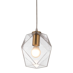 Gold Lantern Plastic Dimmable Ceiling Light With Clear Shades - Homeroots
