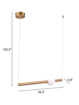 Vertical Cylinder Lamp Gold - Homeroots - Flyclothing LLC
