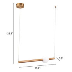 Vertical Cylinder Lamp Gold