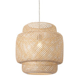 Natural Boho Weave Ceiling Lamp - Homeroots