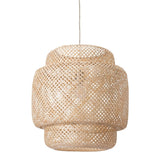 Natural Boho Weave Ceiling Lamp - Homeroots
