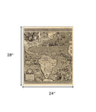 Vintage 1562 Map Of Early Americas Unframed Print Wall Art - Homeroots - Flyclothing LLC