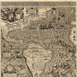 20" X 24" Vintage 1562 Map Of Early Americas Wall Art - Homeroots - Flyclothing LLC