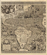 20" X 24" Vintage 1562 Map Of Early Americas Wall Art - Homeroots - Flyclothing LLC