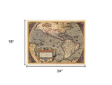 Vintage 1718 Map Of New France Unframed Print Wall Art - Homeroots - Flyclothing LLC