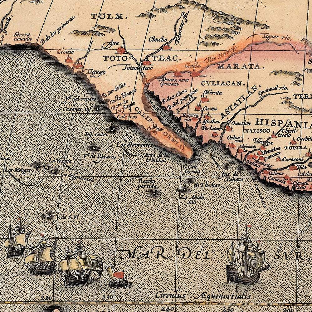Vintage 1718 Map Of New France Unframed Print Wall Art - Homeroots - Flyclothing LLC