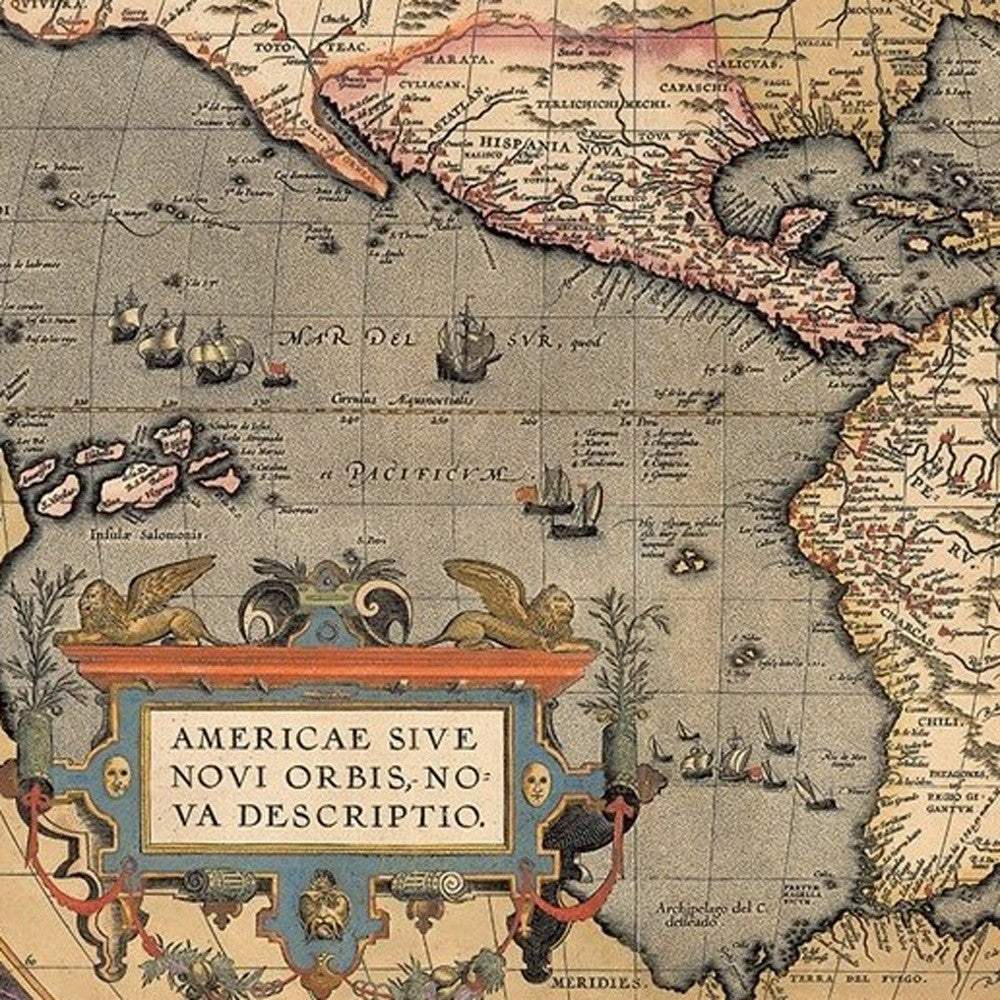 Vintage 1718 Map Of New France Unframed Print Wall Art - Homeroots - Flyclothing LLC