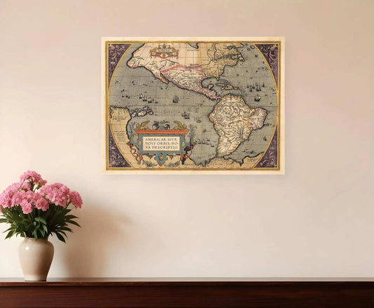 Vintage 1718 Map Of New France Unframed Print Wall Art - Homeroots - Flyclothing LLC