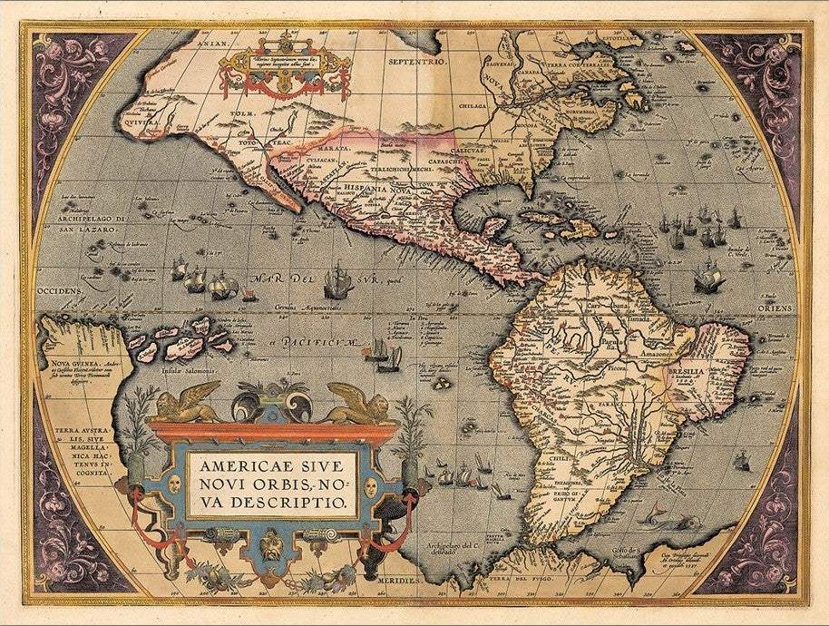 Vintage 1718 Map Of New France Unframed Print Wall Art - Homeroots - Flyclothing LLC