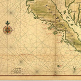 24" X 36" California As An Island C1650 Vintage Map Wall Art - Homeroots - Flyclothing LLC
