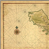 24" X 36" California As An Island C1650 Vintage Map Wall Art - Homeroots