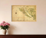 16" X 24" California As An Island C1650 Vintage Map Wall Art - Homeroots