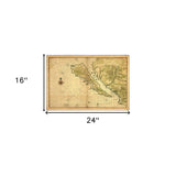 16" X 24" California As An Island C1650 Vintage Map Wall Art - Homeroots - Flyclothing LLC