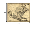 24" X 28" Map Of North America C1685 Vintage Poster Wall Art - Homeroots - Flyclothing LLC
