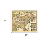 Vintage 1718 Map Of New France Unframed Print Wall Art - Homeroots - Flyclothing LLC