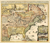 Vintage 1718 Map Of New France Unframed Print Wall Art - Homeroots - Flyclothing LLC