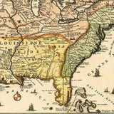 20" X 24" Vintage 1718 Map Of New France - Homeroots