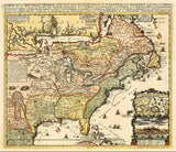 20" X 24" Vintage 1718 Map Of New France - Homeroots