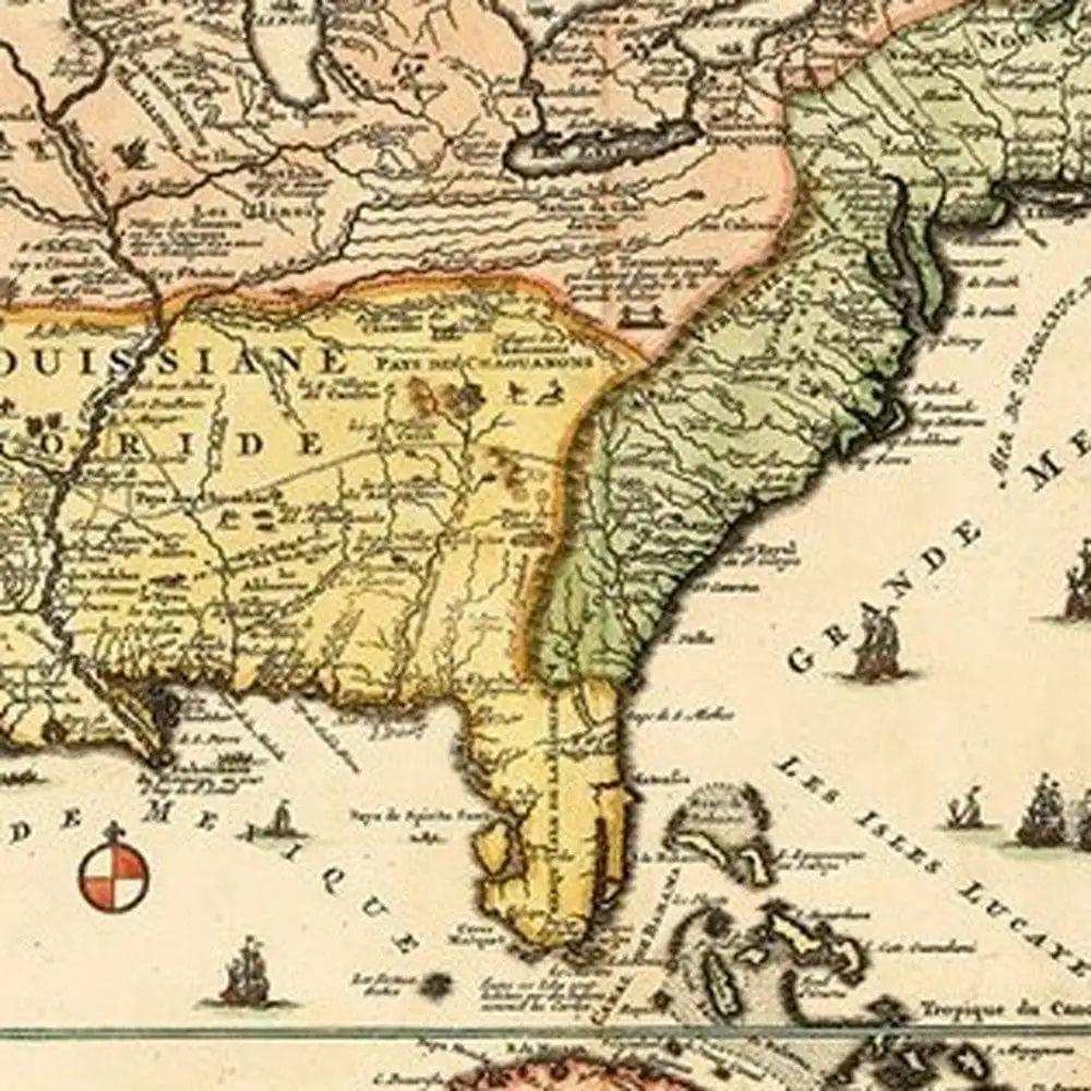 Vintage 1773 Map Of British Empire In North America Unframed Print Wall Art - Homeroots - Flyclothing LLC