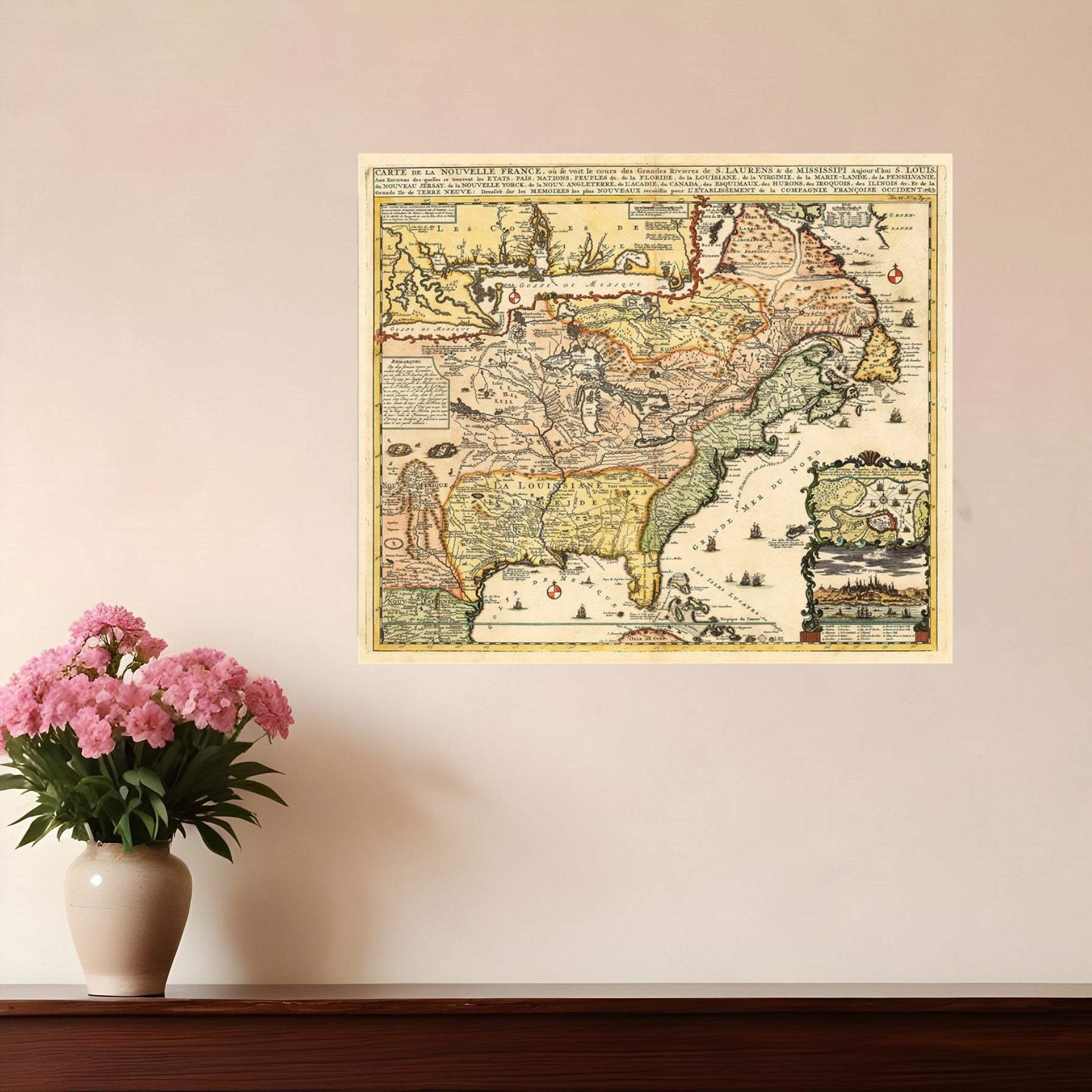 Vintage 1773 Map Of British Empire In North America Unframed Print Wall Art - Homeroots - Flyclothing LLC