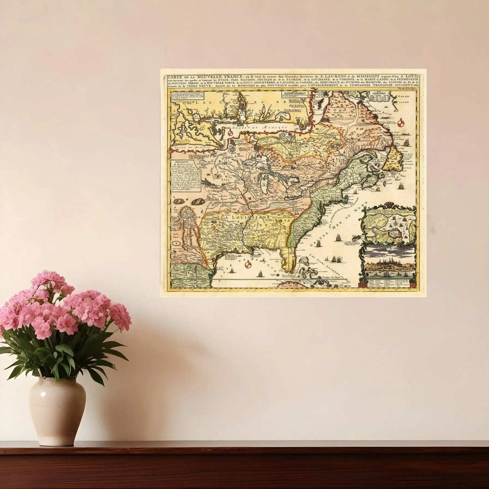 Vintage 1773 Map Of British Empire In North America Unframed Print Wall Art - Homeroots - Flyclothing LLC
