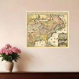 Vintage 1773 Map Of British Empire In North America Unframed Print Wall Art - Homeroots