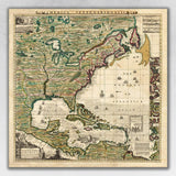 18" X 18" Vintage 1773 Map Of British Empire In North America Wall Art - Homeroots - Flyclothing LLC
