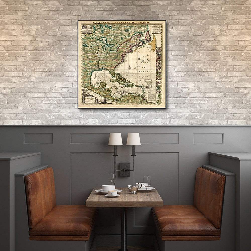 18" X 18" Vintage 1773 Map Of British Empire In North America Wall Art - Homeroots - Flyclothing LLC