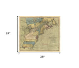 Vintage 1771 Map Of North America Unframed Print Wall Art - Homeroots - Flyclothing LLC